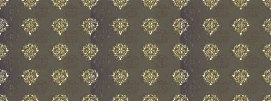 Raster klasik barok çiçeksiz altın desenli. Süslü dekorasyon. Lüks, kraliyet ve Viktorya dönemi konsepti. Altın desenli gri, kahverengi ve bej renklerde altın elementlerle.