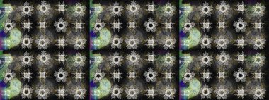 Gri, siyah ve nötr renkler üzerine geleneksel altın eskiz deseni. Barok tarzında eskiz doğulu süsü..