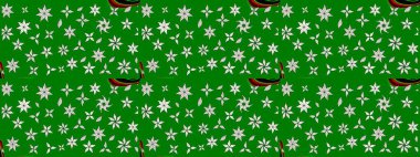 Çiçek izi. Suluboya çizim kalıbı. Suluboya tarzında yeşil renkte çiçekler.