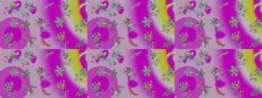 Raster nötr, mor ve morumsu kar tanelerinden izole edilmiş. Güzel bir kış süsü. Renkli kar taneleri Raster illüstrasyonu.