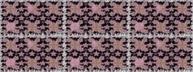 Çiçekli güzel suluboya desen. Siyah renklerde. Raster illüstrasyonu.