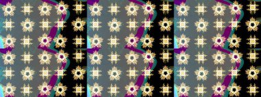 Renkli elementlerle Raster ilginç desen