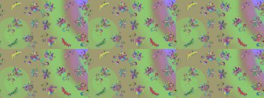 Tarafsız, yeşil ve mavi renkli kar taneleri. Raster Noel soyut renkli arka plan ve tatlı kar tanesi. Raster illüstrasyonu.