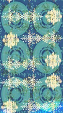 Kumaş veya Duvar Kağıdı Tasarımı. Stilize Çiçekler. Raster illüstrasyonu. Lace Snowflakes 'in etnik kökü. Folk Style. Mandalas 'ın dekoratif dokusu. Tekstil için Lacy Moda Yazdırma.