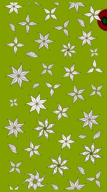 Raster Moda kumaş deseni. Çizgi çizimi kalıbı. Şirin çiçekler..