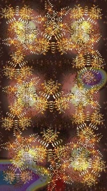 Noel Kar Taneleri Arkaplanı. Raster illüstrasyonu. Kar taneleri deseni. Raster Noel soyut renkli arka plan ve tatlı kar tanesi. Şirin Desen.