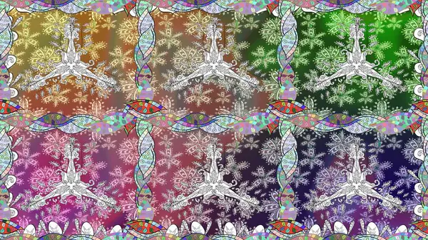 Çiçekli, kusursuz bir arkaplan. Renkli Bahar Temalı Kusursuz Arkaplan. Çocuk stili. Düz Çiçek Elementleri Tasarımı.