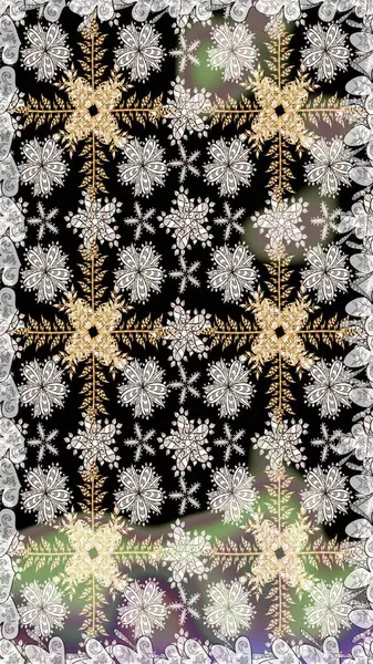 Çiçekli karalama şeklinde Raster çiçek deseni. Yumuşak, bahar çiçekli arka plan. Siyah ve gri renkte çiçekler.