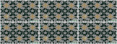 Düz Çiçek Elementleri Tasarımı. Gri renkli çiçekler. Renkli Bahar Temalı Kusursuz Arkaplan. Çiçekle kusursuz desen.