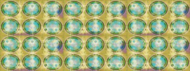 Çiçek Elementleri 'nin soyut geçmişi. Raster kış deseni. Tarafsız, sarı ve yeşil renkler üzerine tasarım. Raster illüstrasyonu.