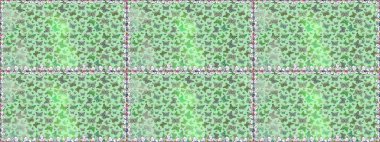 Yeşil. Kumaş, kağıt, ambalaj kâğıdı ve duvar kağıdı tasarımı için hoş bir arka plan. Kelebeklerle kusursuz desen.