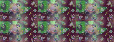 Küçük çiçekteki sevimli çiçek deseni. Güzel karalama çiçekleri olan kusursuz çiçek desenleri. Güzel kumaş deseni. Raster illüstrasyonu.