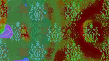 Nazikçe, güzel çiçek arkaplanı. Yeşil renkli çiçekler. Raster çiçek desenli ve çiçekli..