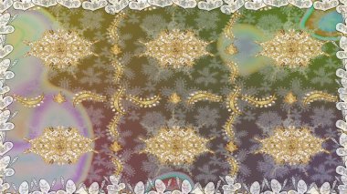 Gri renkli ve altın elementli altın desenli. Kusursuz klasik raster altın desenli. Klasik klasik klasik arka plan. Geleneksel oryantasyon süsü.