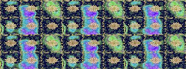 Mavi yerine altın rengi barok çiçekli eskiz deseni. Süslü raster dekorasyonu. Mavi renklerdeki altın element. Lüks, kraliyet ve Viktorya dönemi konsepti.