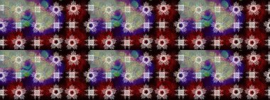 Raster illüstrasyonu. Oriental raster klasik kahverengi, nötr, siyah ve altın desenli. Soyut arkaplan çizimi.