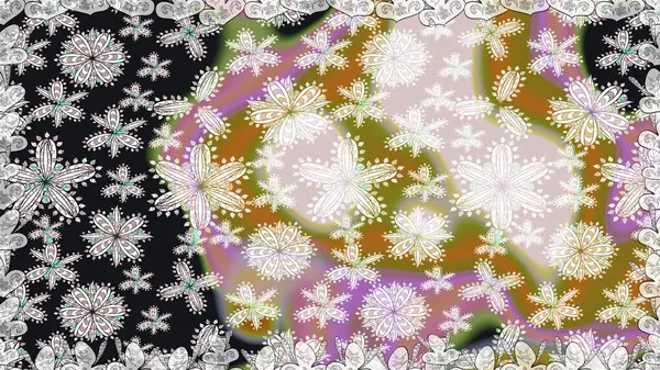 Etnik Mandala süsü. Raster Henna dövme stili. Tekstil, tebrik kartı, boyama kitabı, telefon kılıfı baskısı için kullanılabilir. Hint çiçekli desenli şal desenli..