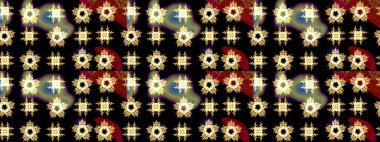 Düz Çiçek Elementleri Tasarımı. Renkli Bahar Teması eskiz kalıbı. Parlak arkaplan eskiz desenli çiçekli fantezi tasarımı.