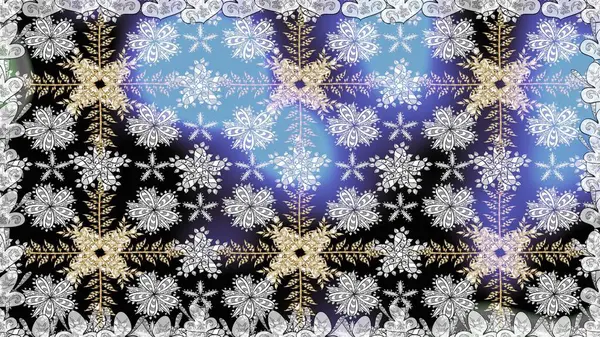 Küçük çiçekteki sevimli çiçek deseni. Raster deseni. Gri renkte yaz çiçekleri. Raster illüstrasyonu.