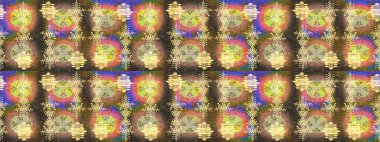 Kış kar tanesi, raster arka plan. Renkli arka planda izole kar taneleri. Yüzey için tekrarlanan doku, ambalaj kağıdı, kahverengi, nötr ve bej renkler. Raster illüstrasyonu.