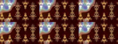 Botanik çizim kalıbı. Organik elementler. Suluboya etkisi. Raster deseni.