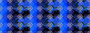 Mavi, siyah ve mor renkli çiçekler. Raster illüstrasyonu. Küçük çiçekte sevimli çiçek deseni var..