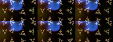 Şirin çiçekli eskiz deseni ve siyah, kahverengi ve mavi renkli yapraklar, suluboya çiçek deseni, duvar kağıdı, kart veya kumaş için fayanslı. Raster illüstrasyonu.