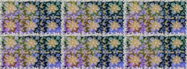 Damask altın soyut çiçek gri renklerde pürüzsüz desen. Süslü dekorasyon. Raster illüstrasyonu.