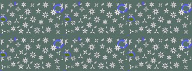 Küçük çiçekteki sevimli çiçek deseni. Raster illüstrasyonu. Çizim.