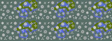 Çiçekler suluboya eskiz deseni. Raster Stili kumaş deseni.