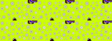 Kabile sanatı boho baskısı, klasik çiçek arkaplanı. Soyut etnik raster çizim kalıbı. Arkaplan dokusu, duvar kağıdı, yeşil renkli çiçek teması.