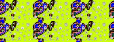 Çizim kalıbı. Yeşil renklerde. Çiçek duvar kağıdı. Renkli süs kenarı. Hint süsü. Raster illüstrasyonu.