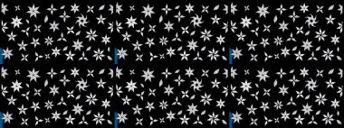 Raster illüstrasyonu. Siyah renkte zarif çiçek buketi suluboya. Düz Çiçek Elementleri Tasarımı. Renkli Bahar Teması çizim şablonu.