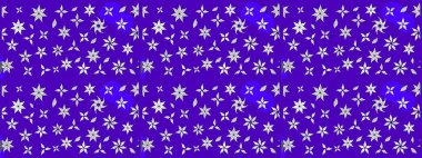 Mor renkli çiçekler. Raster illüstrasyonu. El çizimi çiçekli soyut çizim deseni.