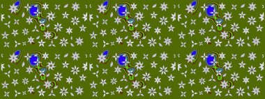 Karşılama ya da düğün geçmişi olarak kullanılabilir. Paket kağıdı için en iyisi. Yeşil lale çiçekli Raster eskiz deseni. Doğal kozmetik ürünleri, parfüm, çiçekçi dükkanı için bahar ihalesi tasarımı.