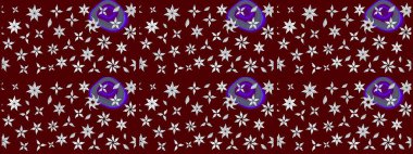 Raster illüstrasyonu. Küçük çiçekteki sevimli çiçek deseni. Kırmızı renkte çiçekler.