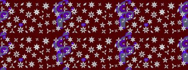 Raster çiçek desenleri çiziyor. Vadinin çiçekleri kırmızı renklerde.