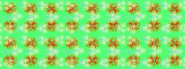 Düz kar karalama ikonları, yılbaşı afişi için kar taneleri silueti, kartlar. Yeşil, mavi ve turuncu renklerde şirin soyut kar taneleri raster tasarımı. Yeni yıl kar tanesi.