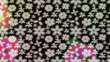 Çiçek desenli çizim. Raster illüstrasyonu. Asya tekstil tarzında. Siyah renkli çiçekler. Renkli Bahar Teması eskiz kalıbı. Düz Çiçek Elementleri Tasarımı.