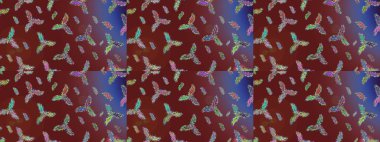 Kış soyut geçmişi. Raster Noel soyut renkli arka plan ve düşen kar tanesi. Raster illüstrasyonu. Kar taneli Noel arkaplanı.