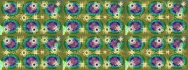 Raster kış deseni. Çiçek Elementleri 'nin soyut geçmişi. Yeşil, mavi ve nötr renkler üzerine tasarım. Raster illüstrasyonu.