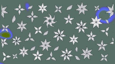 Robot resim. Küçük çiçekteki sevimli çiçek deseni. Raster illüstrasyonu.