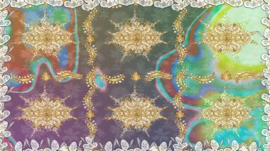 Kusursuz klasik raster nötr ve altın desenli. Klasik klasik klasik arka plan. Geleneksel oryantasyon süsü.