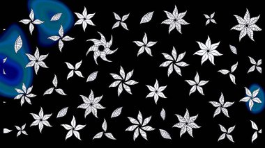 Küçük çiçekte güzel bir desen. Robot resim. Küçük renkli çiçekler. Çiçekli bahar çiçekleri. Motley illüstrasyonu. Moda baskıları için zarif bir şablon.