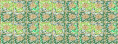 Klasik klasik klasik arka plan. Yeşil renkler ve altın elementler üzerine çizim. Geleneksel oryantasyon süsü. Klasik Raster altın desenini çiz.