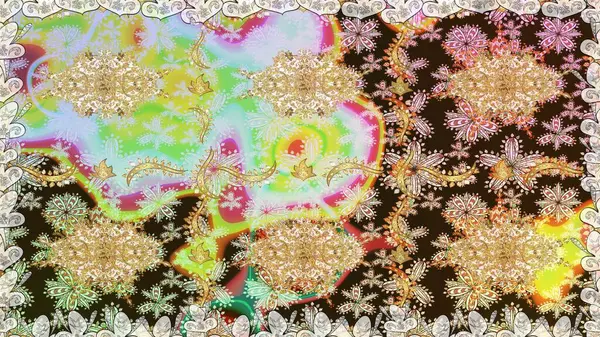 Klasik klasik klasik arka plan. Kusursuz klasik raster altın desenli. Tarafsız renklerde, altın elementlerle kusursuz desen. Geleneksel oryantasyon süsü.