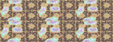 Çiçek süslemeli Raster eskiz deseni. Süslü dantel iz sürücü. Kahverengi renkli geleneksel Arap dekoru. Duvar kâğıdı için altın süslü bir illüstrasyon. Doğu tarzında vintage tasarım ögesi.