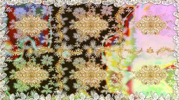 Çiçek süsü kumaş deseni, cam, çiçek desenli altın elementli, nötr renklerde metal. Klasik raster altın pürüzsüz desen.