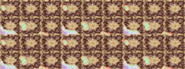 Klasik Raster Golden eskiz kalıbı. Çiçek süsü kumaş deseni, cam, altın elementlerle kahverengi renklerde çiçek desenli metal..