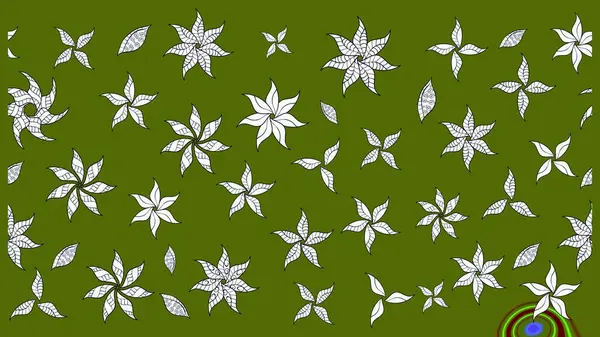 Güzel kumaş deseni. Raster illüstrasyonundaki çiçek desenli çizim. Renkli Bahar Teması eskiz kalıbı. Düz Çiçek Elementleri Tasarımı.